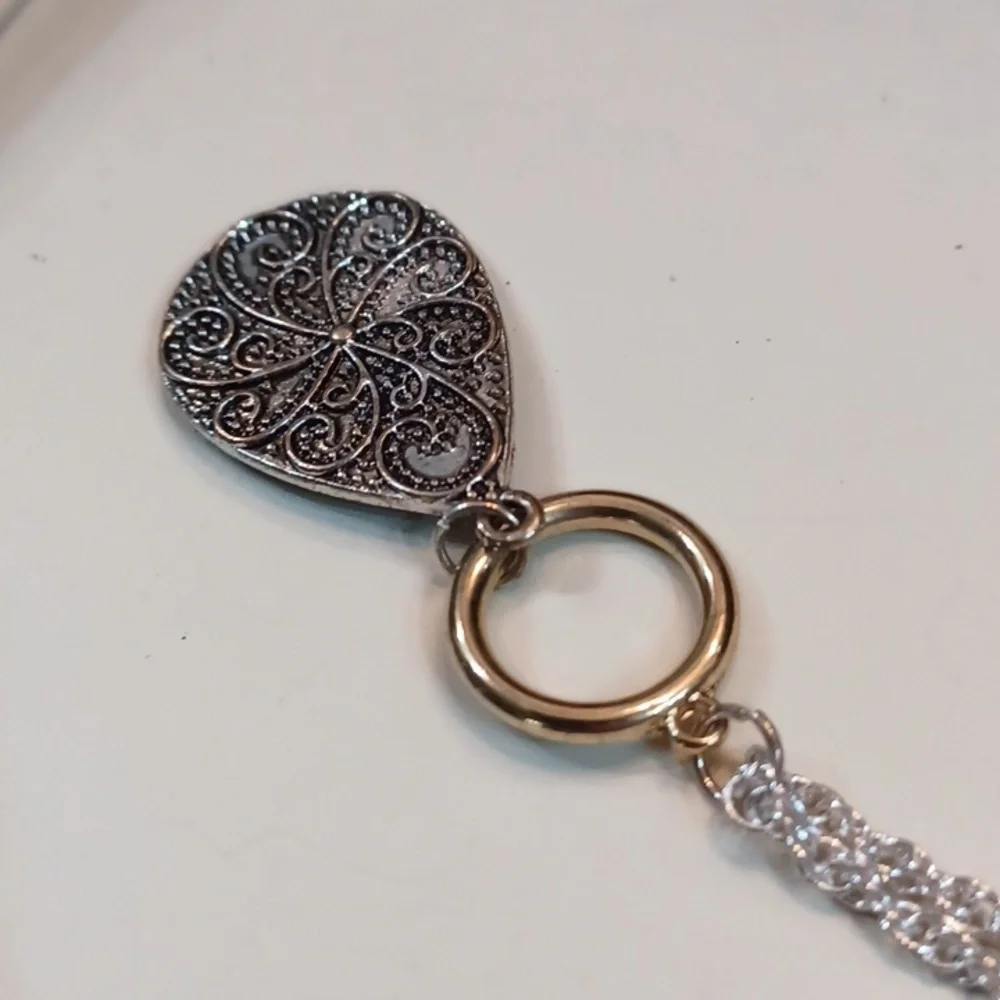 Womans Silver Plated Engraved Twist Rope‎ Necklace - Picture 6 of 6